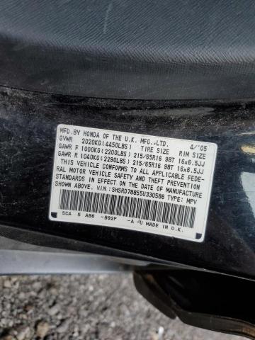 Photo 10 from auction – 2005 HONDA CR-V EX with VIN SHSRD78855U330586