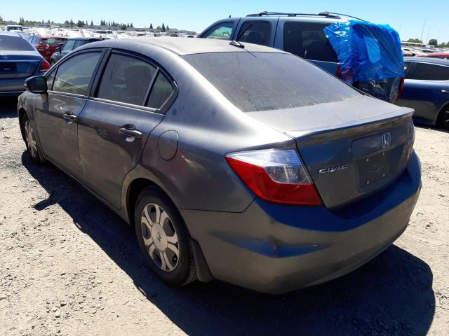 Photo 3 from auction – 2012 HONDA CIVIC HYBR with VIN JHMFB4F21CS009351
