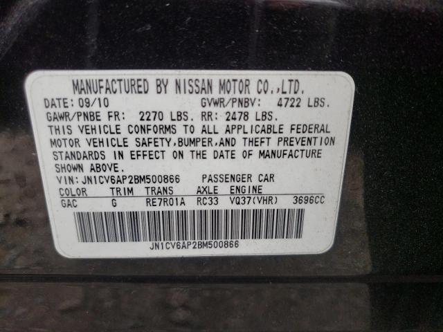 Photo 10 from auction – 2011 INFINITI G37 BASE with VIN JN1CV6AP2BM500866