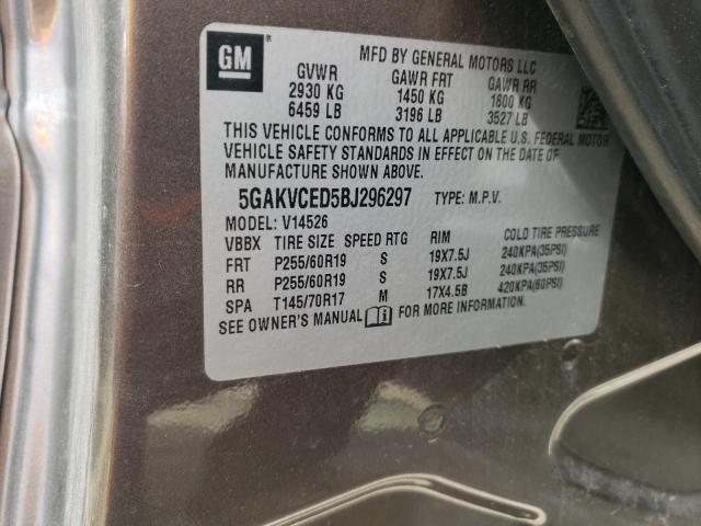 Photo 10 from auction – 2011 BUICK ENCLAVE CX with VIN 5GAKVCED5BJ296297
