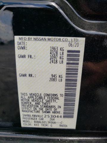 Photo 10 from auction – 2020 NISSAN ALTIMA S with VIN 1N4BL4BVXLC253044