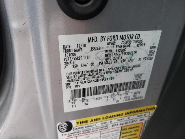 Photo 10 from auction – 2011 FORD EXPEDITION with VIN 1FMJU2A52BEF21768