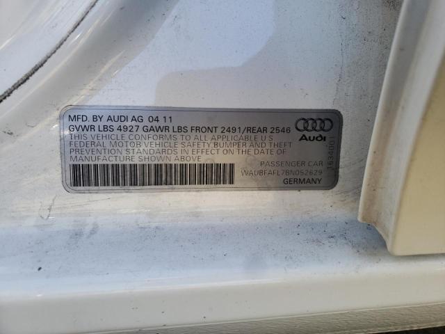 Photo 10 from auction – 2011 AUDI A4 PREMIUM with VIN WAUBFAFL7BN052629