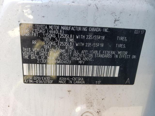 Photo 10 from auction – 2017 TOYOTA RAV4 LIMIT with VIN 2T3DFREV9HW604629