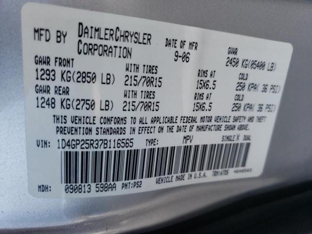 Photo 10 from auction – 2007 DODGE CARAVAN SE with VIN 1D4GP25R37B116565