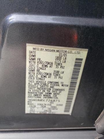 Photo 10 from auction – 2005 NISSAN PATHFINDER with VIN 5N1AR18U85C726875