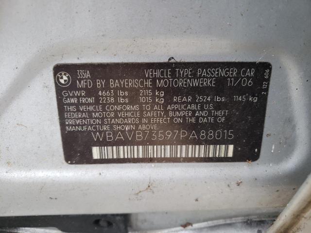Zdjęcie 10 z aukcji – 2007 BMW 335 I z VIN WBAVB73597PA88015