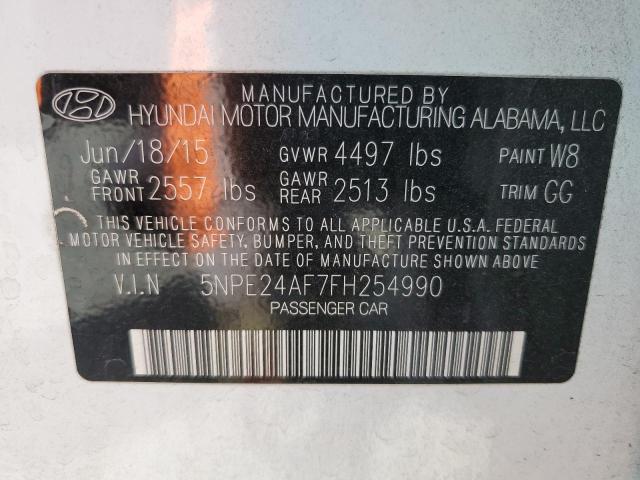 Photo 10 from auction – 2015 HYUNDAI SONATA SE with VIN 5NPE24AF7FH254990