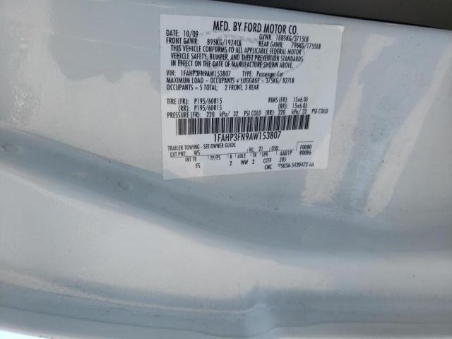 Photo 10 from auction – 2010 FORD FOCUS SE with VIN 1FAHP3FN9AW153807