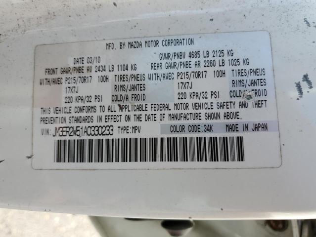 Photo 10 from auction – 2010 MAZDA CX-7 with VIN JM3ER2W51A0330233