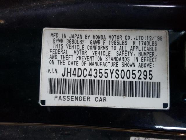 Photo 10 from auction – 2000 ACURA INTEGRA LS with VIN JH4DC4355YS005295