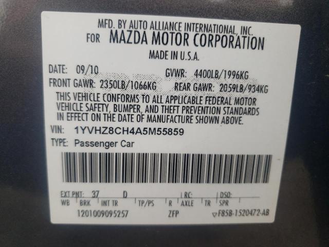 Photo 10 from auction – 2010 MAZDA 6 I with VIN 1YVHZ8CH4A5M55859