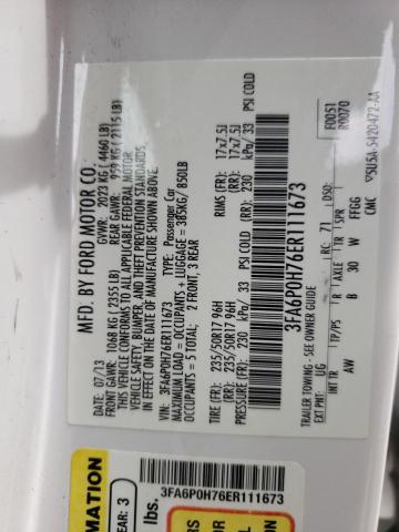 Photo 10 from auction – 2014 FORD FUSION SE with VIN 3FA6P0H76ER111673