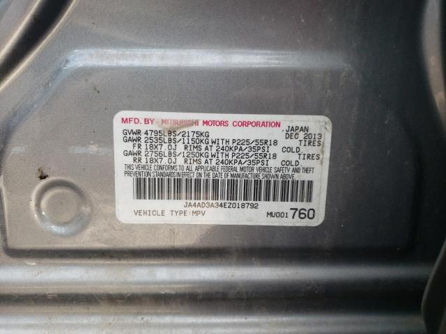 Photo 10 from auction – 2014 MITSUBISHI OUTLANDER with VIN JA4AD3A34EZ018792