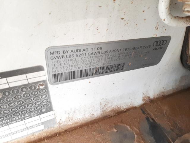 Photo 10 from auction – 2007 AUDI A6 3.2 QUA with VIN WAUDH74F17N076323