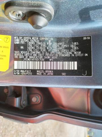 Photo 10 from auction – 2007 TOYOTA HIGHLANDER with VIN JTEDW21A970017548
