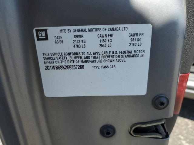 Photo 10 from auction – 2006 CHEVROLET IMPALA LS with VIN 2G1WB58K269357260