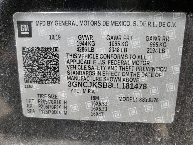 Photo 10 from auction – 2020 CHEVROLET TRAX LS with VIN 3GNCJKSB8LL181478