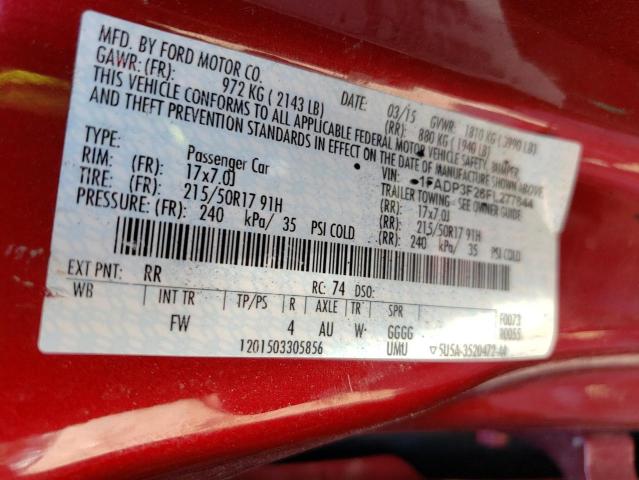 Photo 10 from auction – 2015 FORD FOCUS SE with VIN 1FADP3F26FL277644