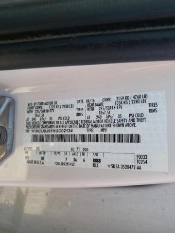 Photo 10 from auction – 2017 FORD ESCAPE TIT with VIN 1FMCU0J91HUC02134