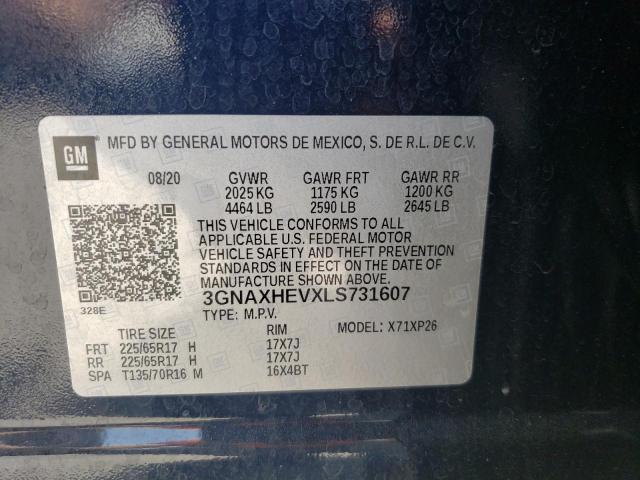 Photo 10 from auction – 2020 CHEVROLET EQUINOX LS with VIN 3GNAXHEVXLS731607