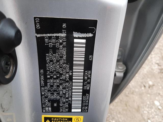 Foto 10 de la subasta – 2011 LEXUS RX 350 con VIN JTJBK1BA8B2433567