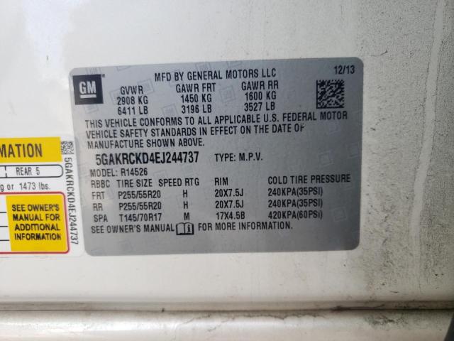 Photo 10 from auction – 2014 BUICK ENCLAVE with VIN 5GAKRCKD4EJ244737