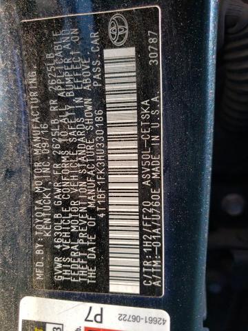 Photo 10 from auction – 2017 TOYOTA CAMRY LE with VIN 4T1BF1FK3HU330186