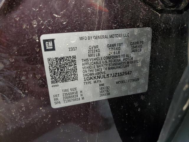 Photo 10 from auction – 2018 GMC ACADIA SLT with VIN 1GKKNULS7JZ152647