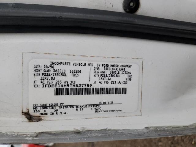 Photo 10 from auction – 1996 FORD ECONOLINE with VIN 1FDEE14H5THB27759