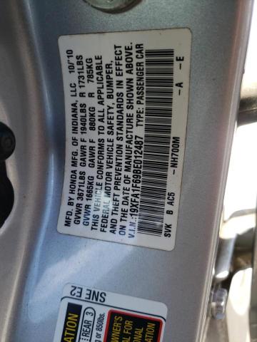 Photo 10 from auction – 2011 HONDA CIVIC LX-S with VIN 19XFA1F69BE012487