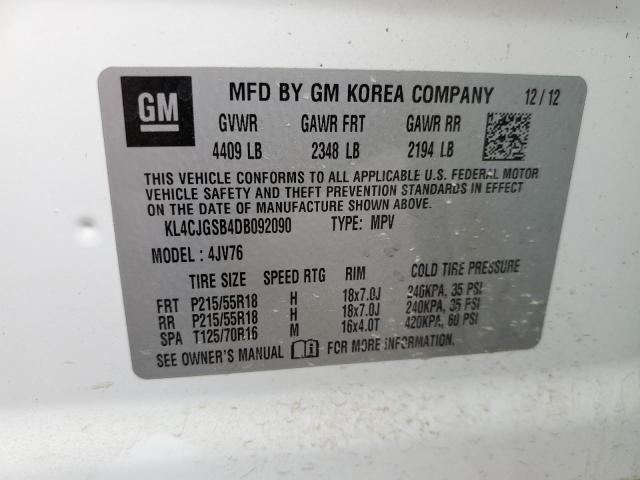 Photo 10 from auction – 2013 BUICK ENCORE with VIN KL4CJGSB4DB092090