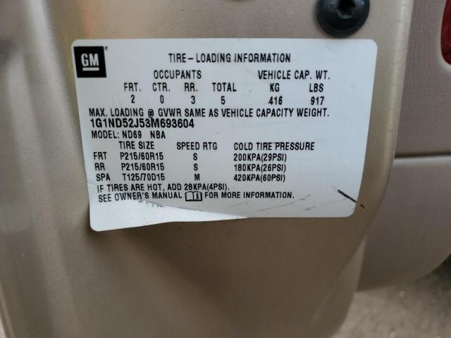 Photo 10 from auction – 2003 CHEVROLET MALIBU with VIN 1G1ND52J53M693604