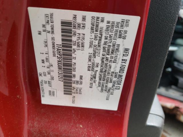Photo 10 from auction – 2010 FORD FOCUS SE with VIN 1FAHP3FNXAW131217