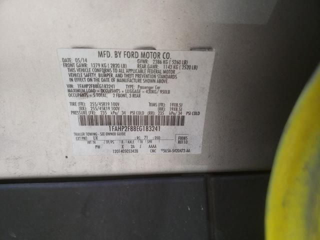 Photo 10 from auction – 2014 FORD TAURUS LIM with VIN 1FAHP2F88EG183241