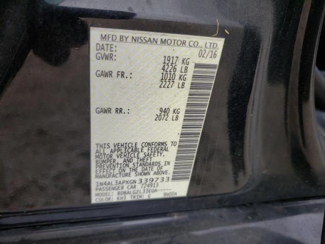 Photo 10 from auction – 2016 NISSAN ALTIMA 2.5 with VIN 1N4AL3APXGN339733