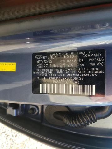 Photo 10 from auction – 2016 HYUNDAI GENESIS 3. with VIN KMHGN4JEXGU106438
