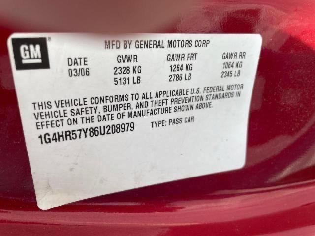 Photo 10 from auction – 2006 BUICK LUCERNE CX with VIN 1G4HR57Y86U208979
