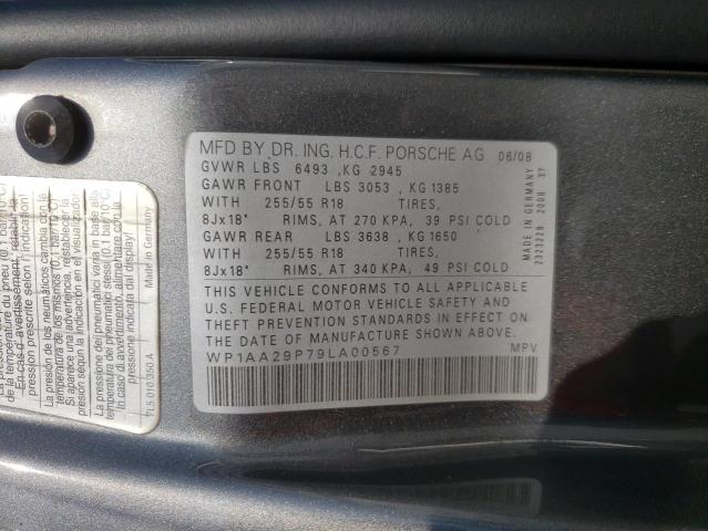 Photo 10 from auction – 2009 PORSCHE CAYENNE with VIN WP1AA29P79LA00567