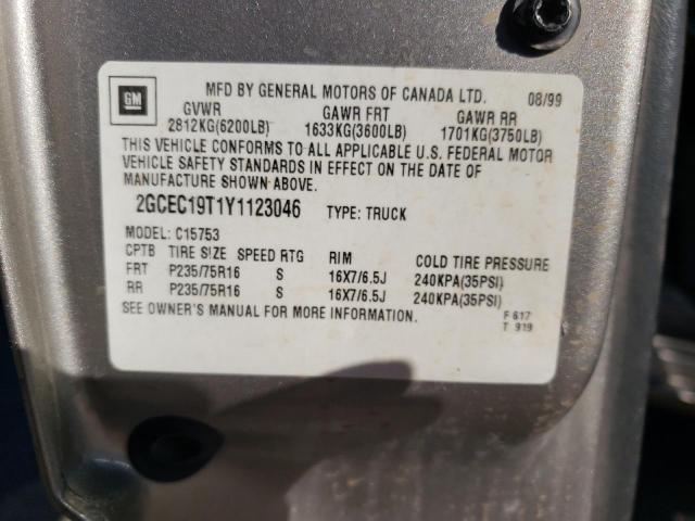 Photo 10 from auction – 2000 CHEVROLET SILVERADO with VIN 2GCEC19T1Y1123046