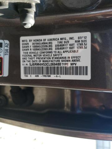 Photo 10 from auction – 2012 HONDA CR-V EX with VIN 5J6RM4H53CL069488