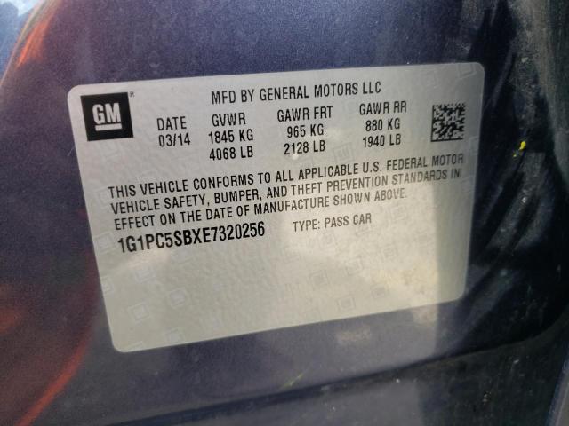 Photo 10 from auction – 2014 CHEVROLET CRUZE LT with VIN 1G1PC5SBXE7320256