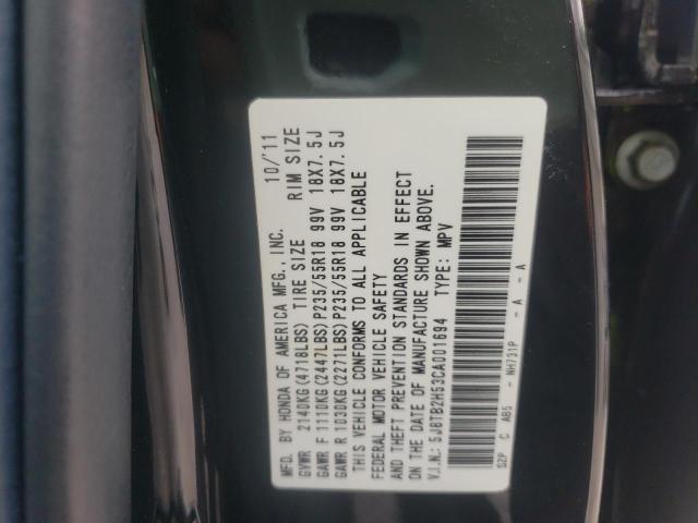 Photo 10 from auction – 2012 ACURA RDX TECHNO with VIN 5J8TB2H53CA001694
