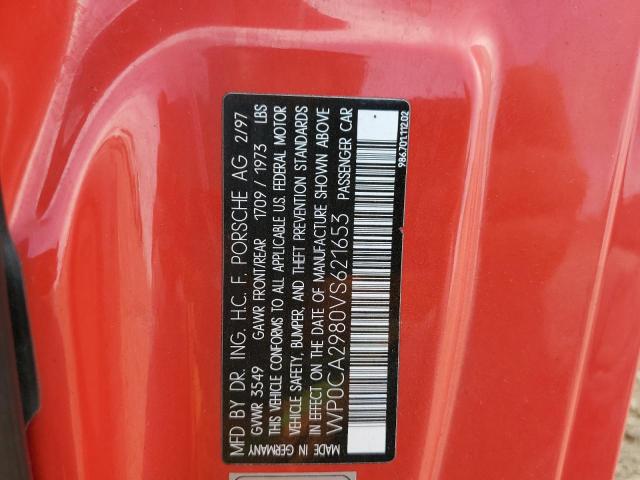 Photo 10 from auction – 1997 PORSCHE BOXSTER with VIN WP0CA2980VS621653