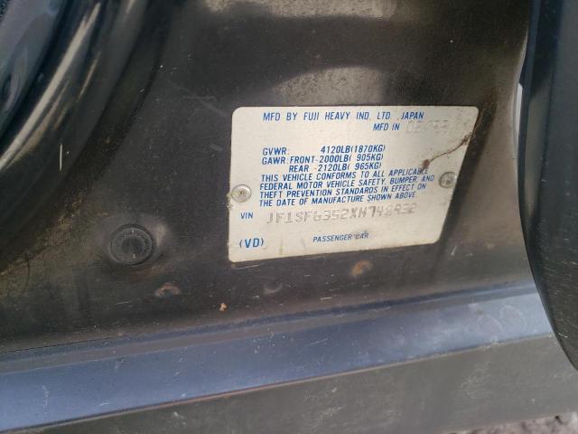 Photo 10 from auction – 1999 SUBARU FORESTER L with VIN JF1SF6352XH748932
