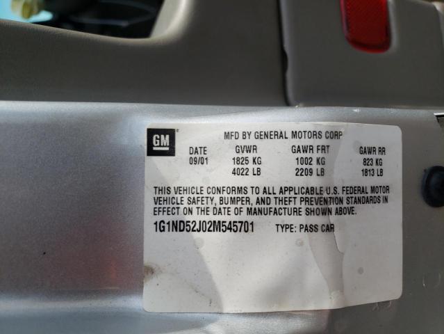 Photo 10 from auction – 2002 CHEVROLET MALIBU with VIN 1G1ND52J02M545701