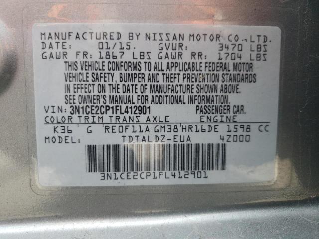 Photo 10 from auction – 2015 NISSAN VERSA NOTE with VIN 3N1CE2CP1FL412901
