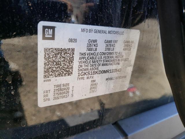 Photo 10 from auction – 2021 GMC YUKON SLT with VIN 1GKS1BKD0MR133543