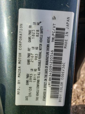 Photo 10 from auction – 2009 MAZDA 3 S with VIN JM1BK343091235546