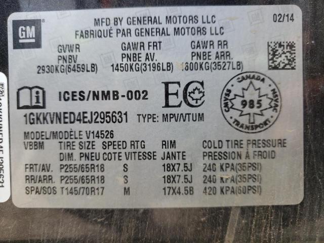 Photo 10 from auction – 2014 GMC ACADIA SLE with VIN 1GKKVNED4EJ295631